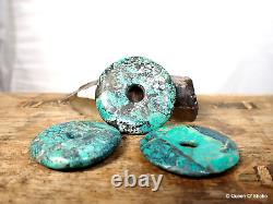 Collection importante de 3 disques en turquoise antique chinois