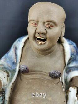 Extrêmement Rare 19th/20th Chinese Antique Shi Wan /shiwan Ware Buddha - Large