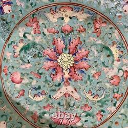 Fine Grand Antique Chinese Famille Bassin De Porcelaine Rose, Qing Dynasty
