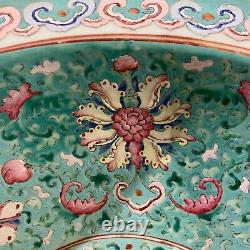 Fine Grand Antique Chinese Famille Bassin De Porcelaine Rose, Qing Dynasty