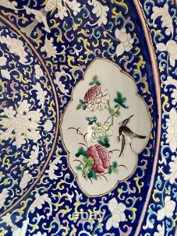 Fine Grand Antique Chinese Famille Rose Porcelaine Bassin Du Bol