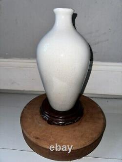 GRAND Vase en porcelaine craquelée chinoise ancienne, dynastie Qing du XIXe siècle
