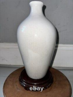 GRAND Vase en porcelaine craquelée chinoise antique de l'époque Qing, XIXe siècle