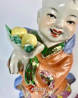 Grand 14-15h Famille Rose Chinese 20ème Siècle Porcelaine Figurines Pour Enfants(2)