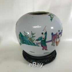 Grand 19 C Porcelaine Chinoise Pot Gingembre