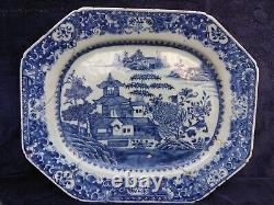 Grand 2,25kg 41x34 CM Porcelaine Chinoise Antique Servant Le Bac À Vaisselle Kangxi Ming