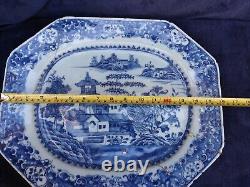 Grand 2,25kg 41x34 CM Porcelaine Chinoise Antique Servant Le Bac À Vaisselle Kangxi Ming