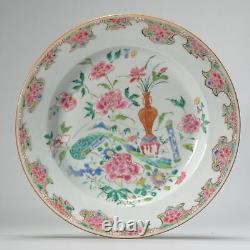Grand Antique 18e siècle Porcelaine Chinoise Famille Rose Yongzheng ou Qianlong Fencai