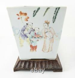 Grand Antique Chinois Famille Rose Jardiniere Planter Qing Reign Mark Jiaqing