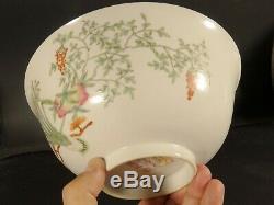 Grand Antique Chinois Guangxu Bol En Porcelaine Pristine Condition
