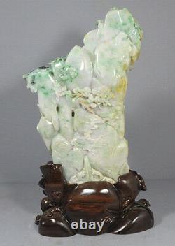 Grand Bien Sculpté Chinois Jadeite Kwan-yin