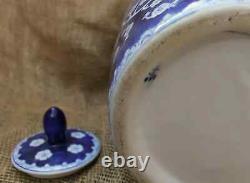 Grand Blue White Ginger Jar Oriental Chinois Vase Prunus Antique