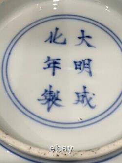 Grand Bol Chinois En Porcelaine Bleue Et Blanche