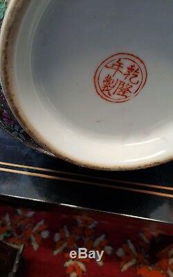 Grand Bol En Céramique Chinoise Antique Rose Famille