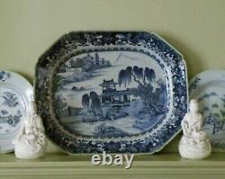 Grand Et Impressionnant 16 1/2 Porcelaine Chinoise Viande Plat Plat Plate Qianlong