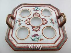 Grand Mandarin Chinois 18ème Siècle Bough Pot Vase Qianlong 1736-1795
