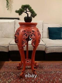 Grand Pied De Plante Rouge Chinois Vase Stand Jardinerie