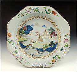 Grand Plat De Service Profond En Porcelaine De Chine Famille Rose D'époque Qianlong