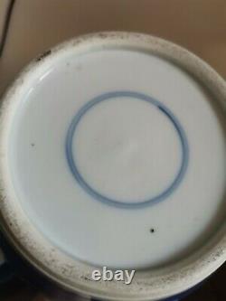 Grand Pot Chinois Bleu Et Blanc Prunus Ginger Jar. Avec L'original Lid. Qing 20cm