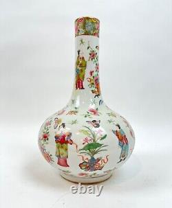 Grand Vase D'exportation Chinois En Mandarins Bonne Condition