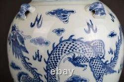 Grand Vase De Dragon En Porcelaine Chinoise Parfait