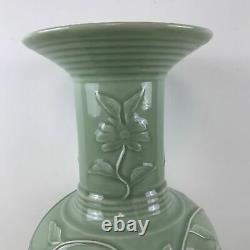 Grand Vase De Glaçure De Céladon De Porcelaine Chinoise 21.5 Grand