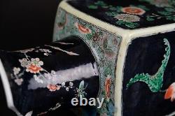 Grand Vase De Porcelaine Chinoise Antique Nuque Endommagée 40,5 CM / 16,2 Pouces Marqué