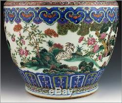 Grand Vase En Porcelaine De Chine Famille Rose Antique Du Xixe Siècle
