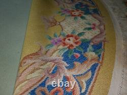 Grand Vintage Circular/round Oriental Rug Carpet 9ft De L'autre Côté