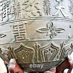 Grand antique Chaudron de Temple en Bronze Chinois