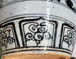 Grand vase en porcelaine antique chinoise. Yuan 21 1/2 pouces