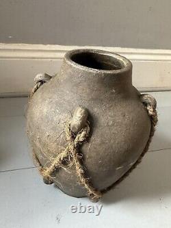 Grand vase/pot chinois antique de la dynastie Qing, très unique et lourd