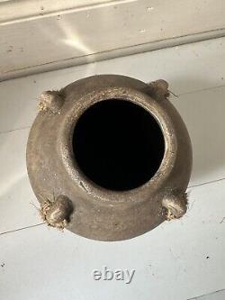 Grand vase/pot chinois antique de la dynastie Qing, très unique et lourd