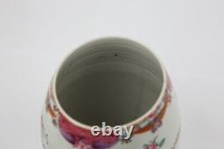 Grande(17cm) Antique Chinene Exportation Famille Rose Porcelaine Barrel Mug