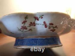 Grande Authentique 19ème C. Antique Porcelaine Chinoise Famille Rose Bowl Qing Dynasty