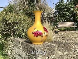 Grande Céramique De Jingdezhen Vase De Blé Jaune Vase Contemporain Chinois