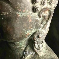 Grande Classique De La Fin De Ming Tôt Ching Statue De Bouddha En Bronze 17ème-18ème C