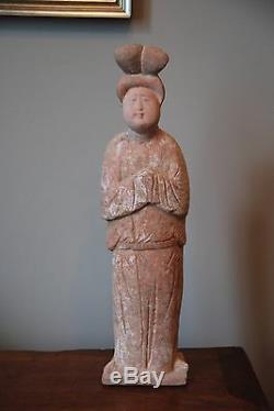 Grande Dynastie Tang Fat Lady Figure Chinoise Peinte Poterie