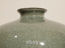 Grande Dynastie Vase Qing Vase Crackled Glaze Celadon Meiping