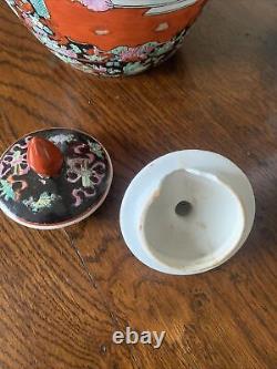 Grande Paire De Pots De Gingembre Vintage, Chinois, Céramique
