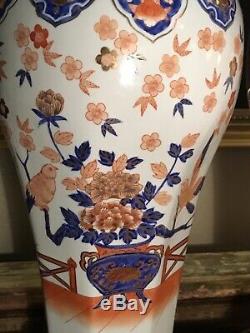 Grande Paire De Vintage Maitland & Smith Chinoiserie Porcelaine Chinoise Lampes 88 CM