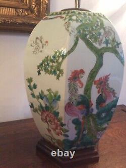 Grande Paire Vintage Porcelaine Lampes Chinoises