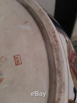 Grande Porcelaine Chinoise Fish Bowl, Planteur, Poissons Koi, Vase Jardinière