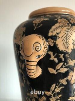 Grande Vase chinois vintage du milieu du XXe siècle