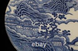 Grande assiette bleue et blanche de la fin de la dynastie Qing de GuangXu de Chine, 38cm