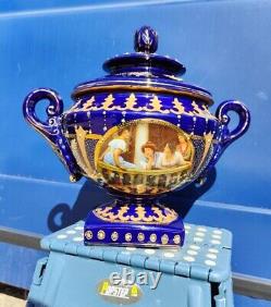 Grande poterie d'un vase d'urne de temple en porcelaine de style Art Nouveau chinoise de SATSUMA ancienne