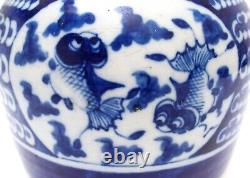 Grande théière chinoise antique bleue et blanche du 18ème / 19ème siècle