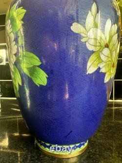 Grandes paires de vases en cloisonné chinois 40 cm