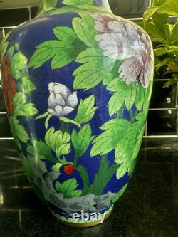 Grandes paires de vases en cloisonné chinois 40 cm