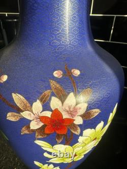 Grandes paires de vases en cloisonné chinois 40 cm